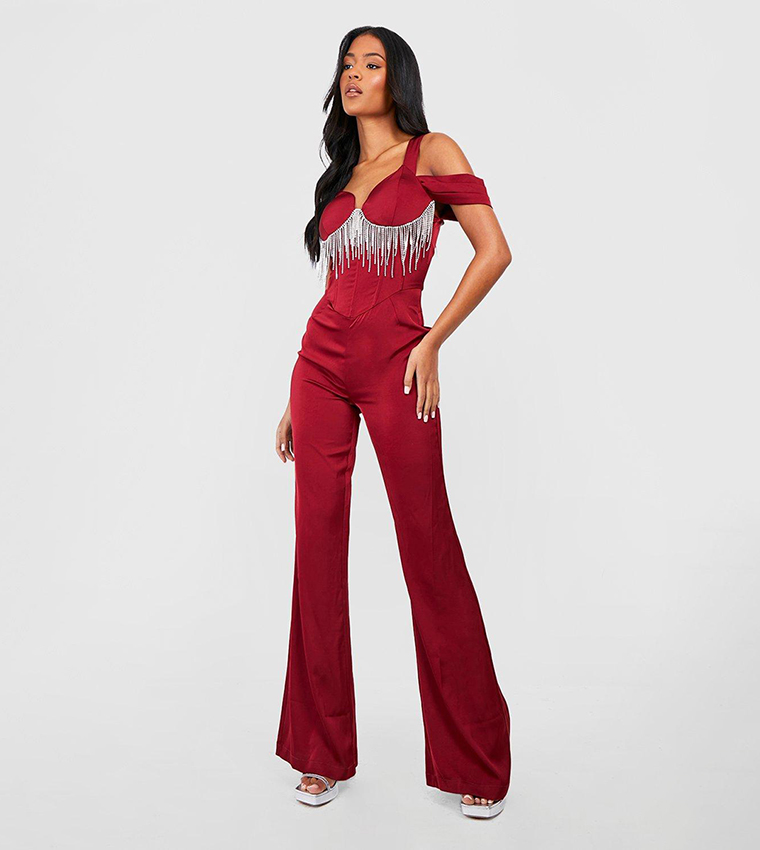 Tall red sales jumpsuit