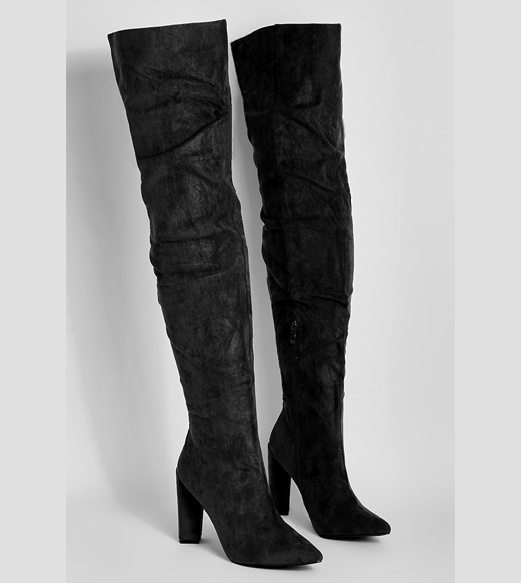 Boohoo thigh high store boots