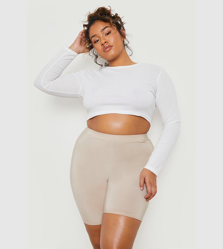 High waisted cycling shorts plus size online