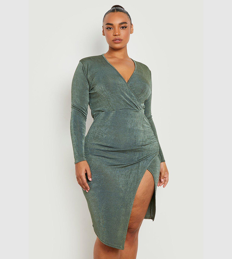 Slinky wrap dress online