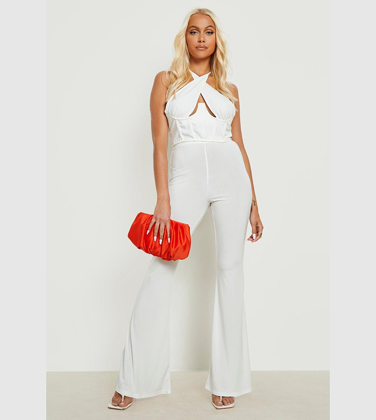 Trousers, High Waisted Slinky Flared Trousers