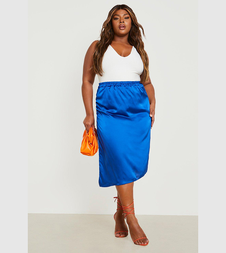 Ruched Midi Boohoo Plus Size Midi Skirt Velvet Boohoo Plus Size