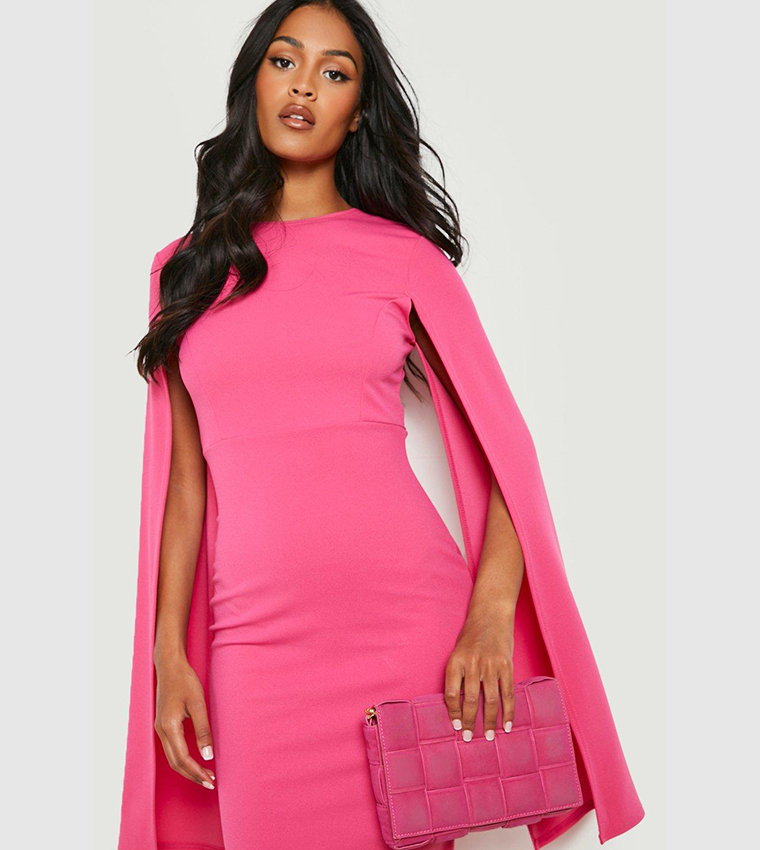 Cape sleeve bodycon midi dress best sale