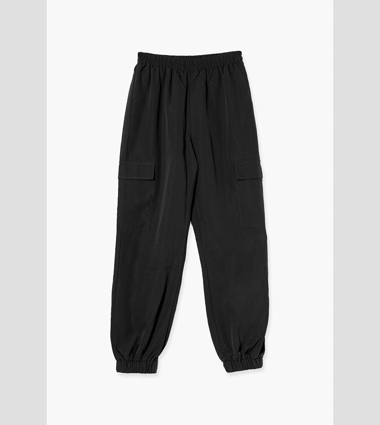 Buy Boohoo Pocket Side Relaxed Fit Cargo Pants In Black 6thStreet Saudi Arabia