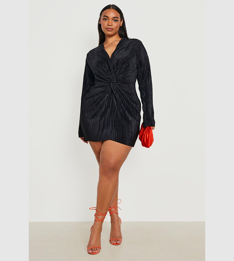 Plus Plissado Twist Maxi Black (XXL)