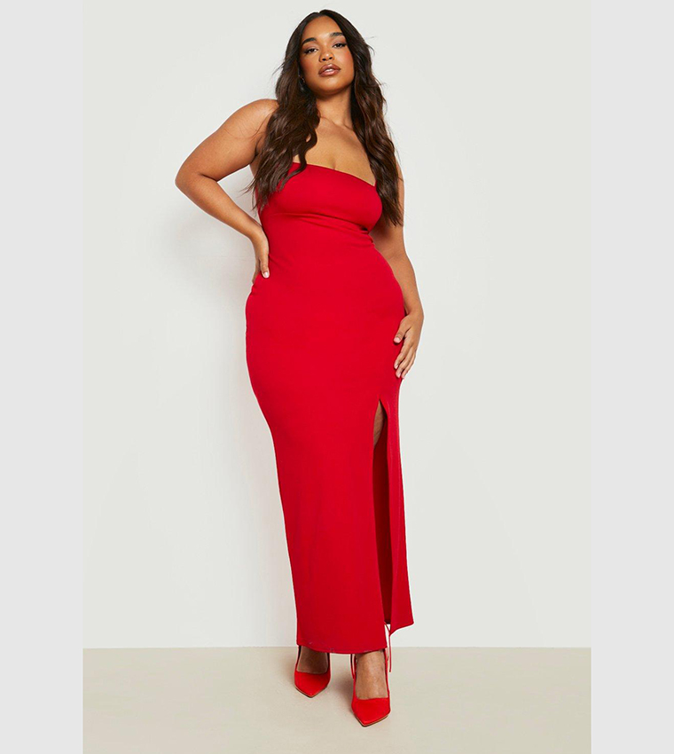 Plus size clearance split maxi dress