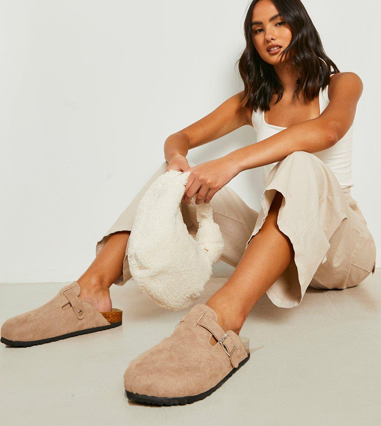 Buy Boohoo Closed Toe Clogs In Beige 6thStreet UAE