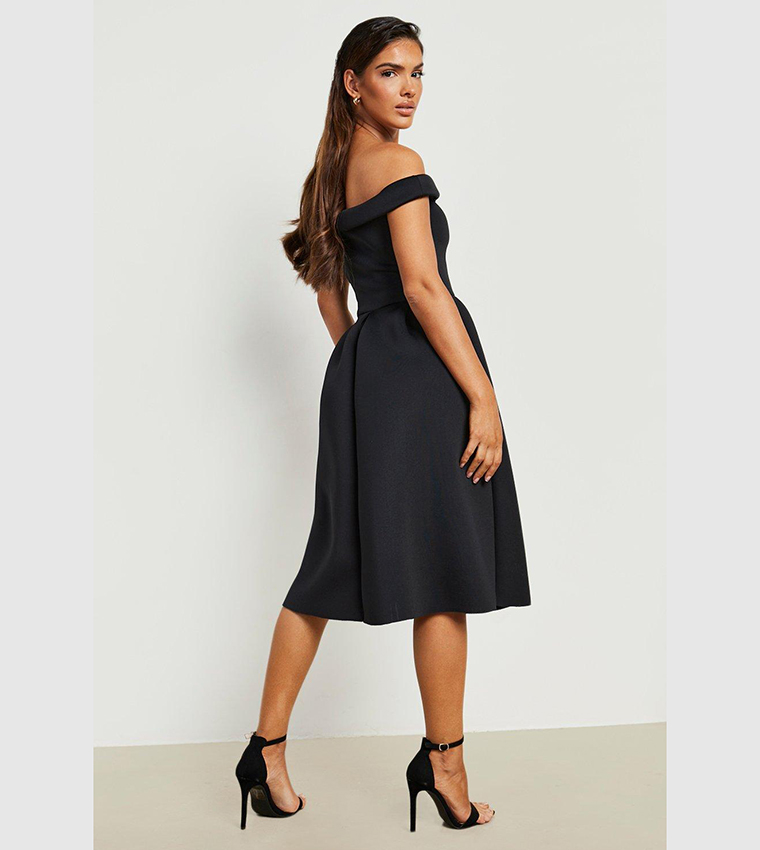 Bonded scuba bardot outlet skater dress