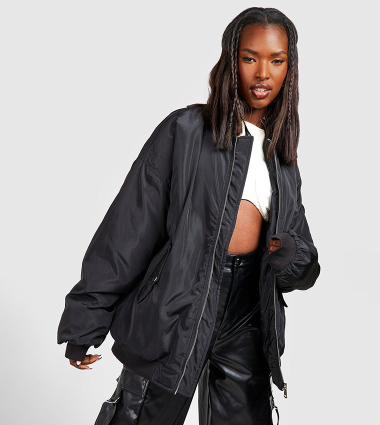 Oversized bomber jacket sale