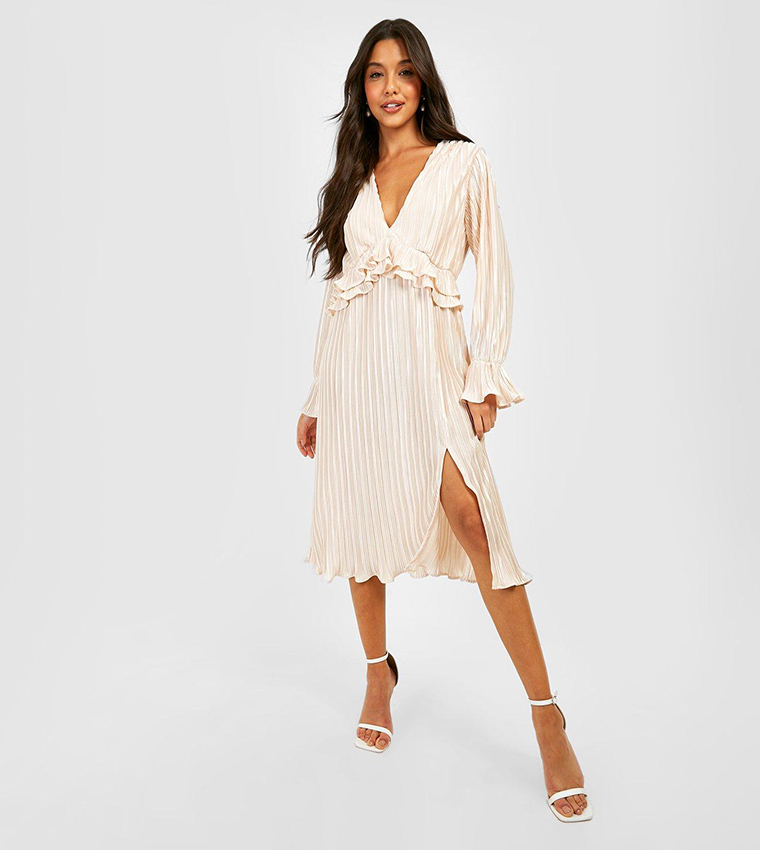 Plunge shop ruffle dress