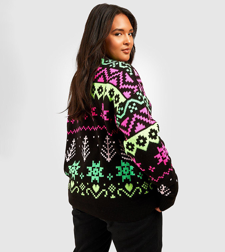 Black and cheap neon jumper