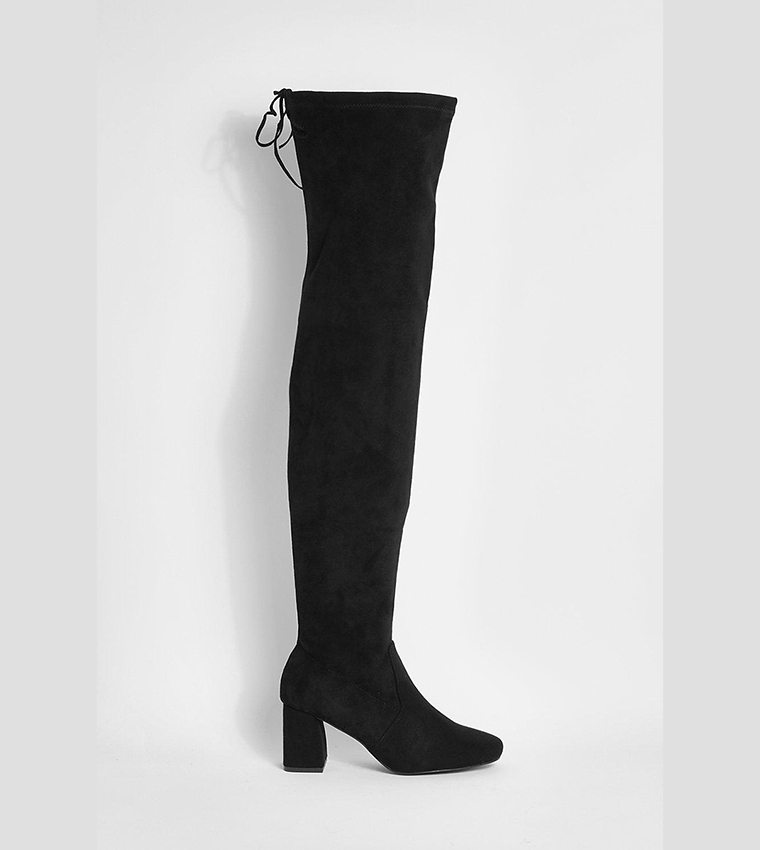 Over knee outlet boots wide fit