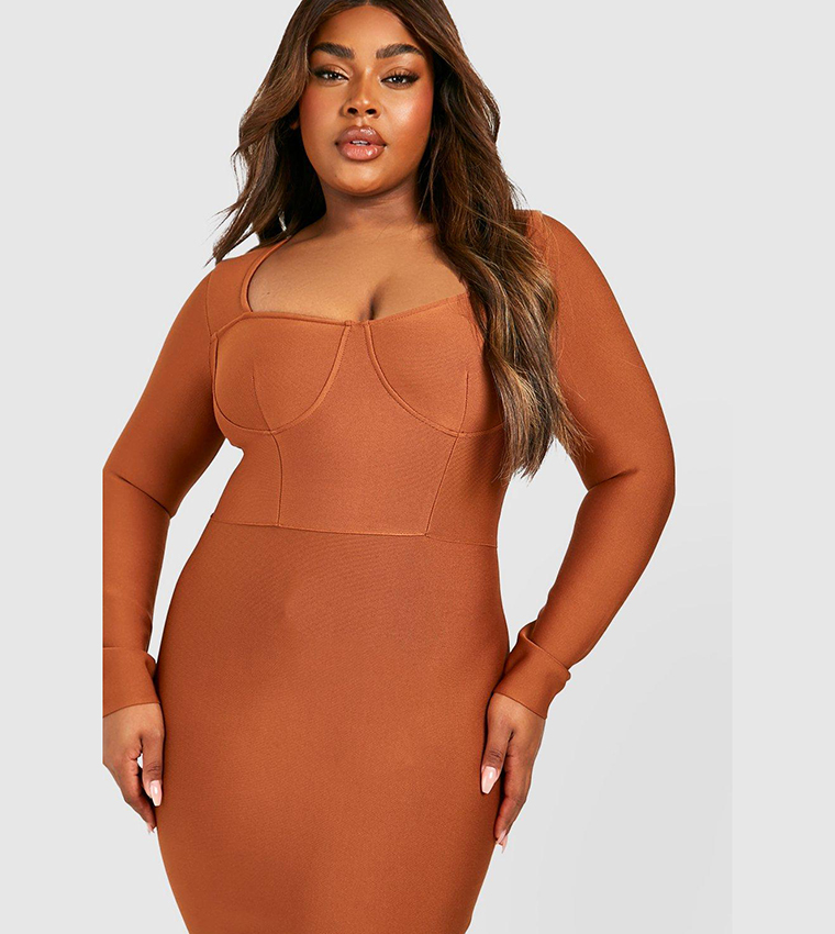 shoe color for brown dress Margot Bodycon Dress