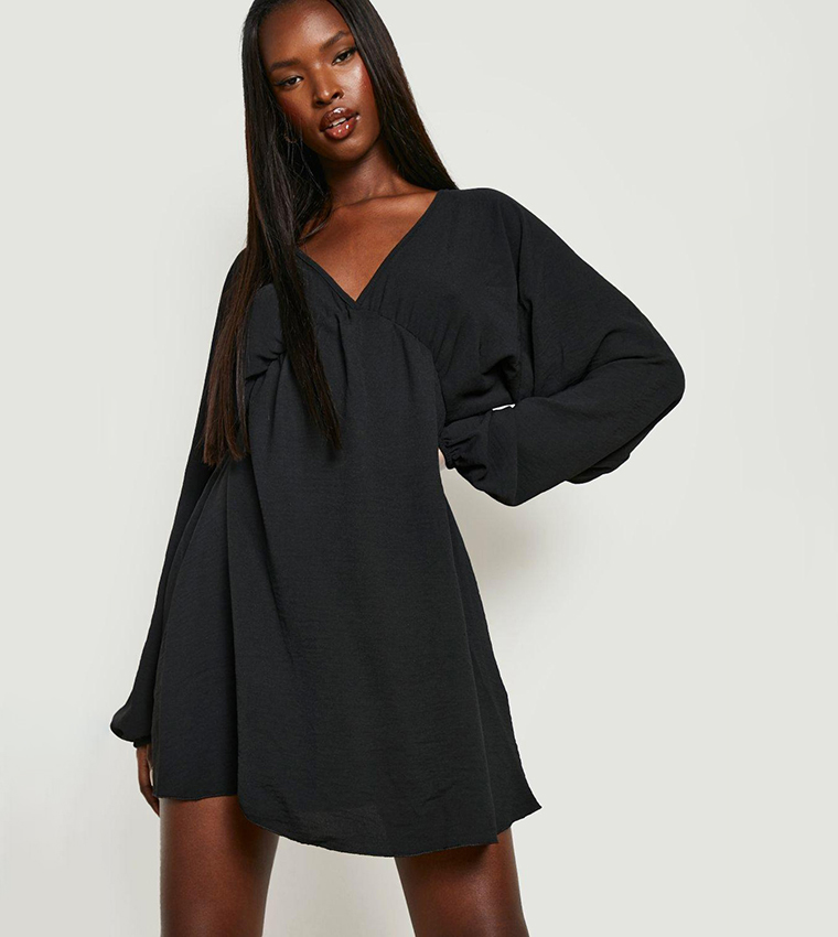 mini silk black dress Batwing Dress (Black) – Clay x Cay