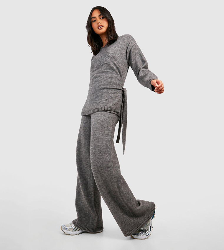 Grey Flared Co-ord Sweatpants