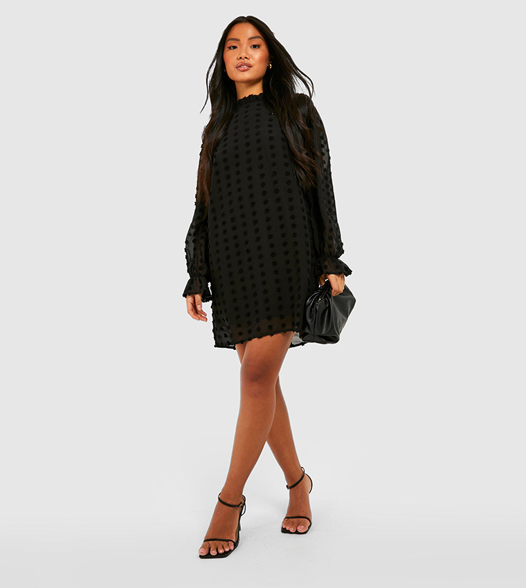 Boohoo black hot sale shift dress