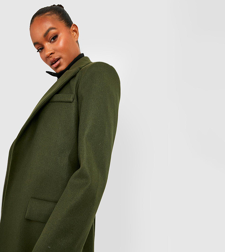 Khaki clearance overcoat women's