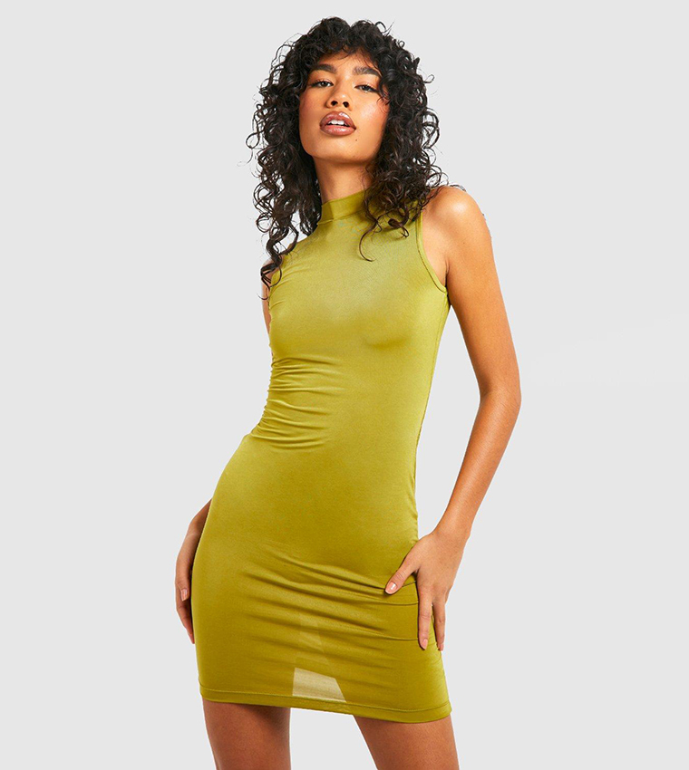 High neck slinky dress best sale