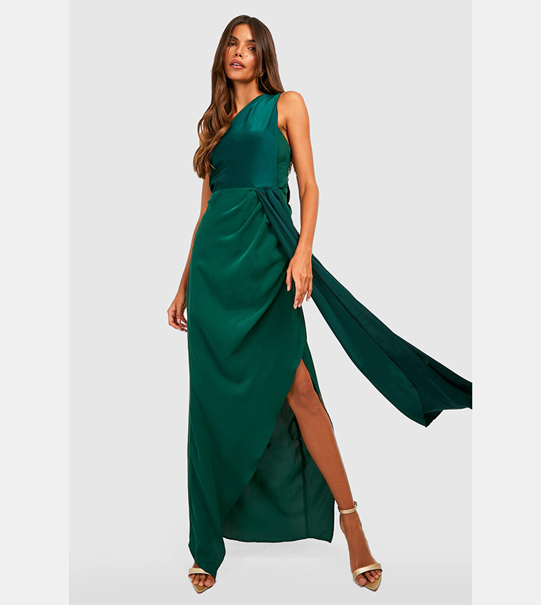 Emerald green maxi dress casual hotsell