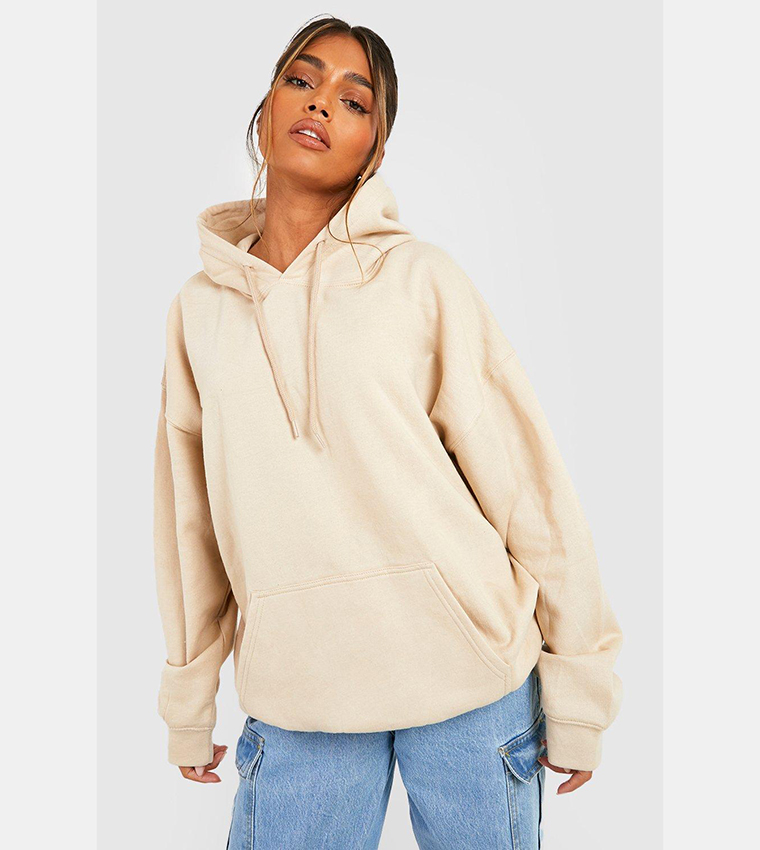 Oversized shop slogan hoodie