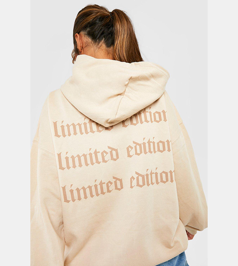 Oversized slogan outlet hoodie