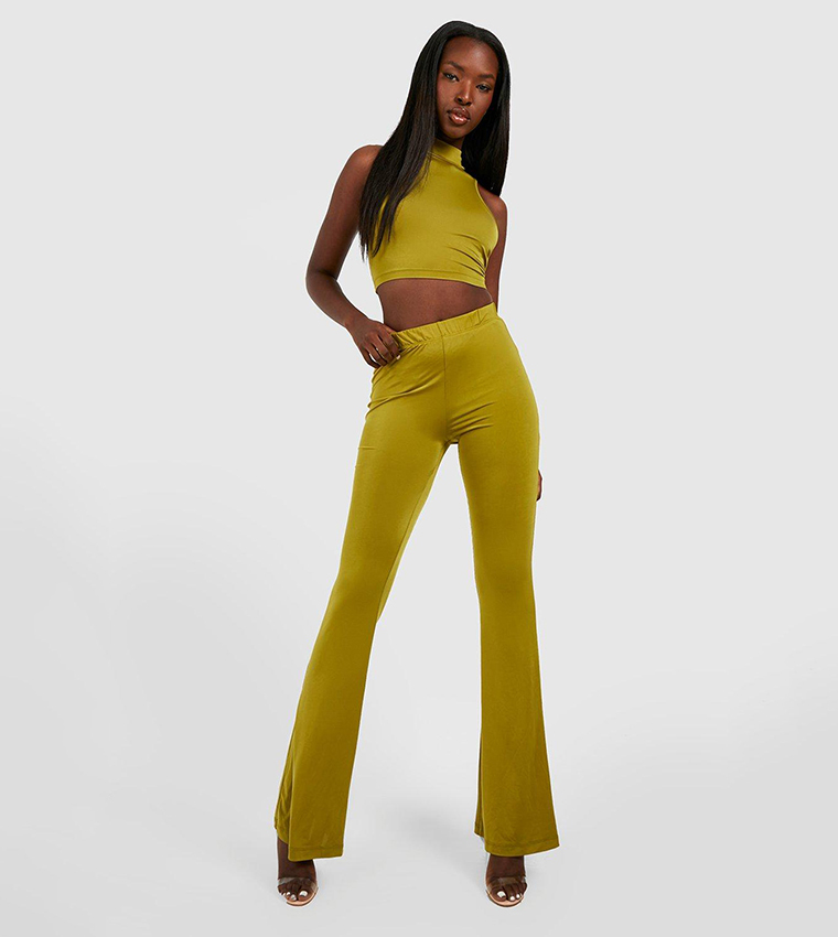 Boohoo flared trousers hotsell