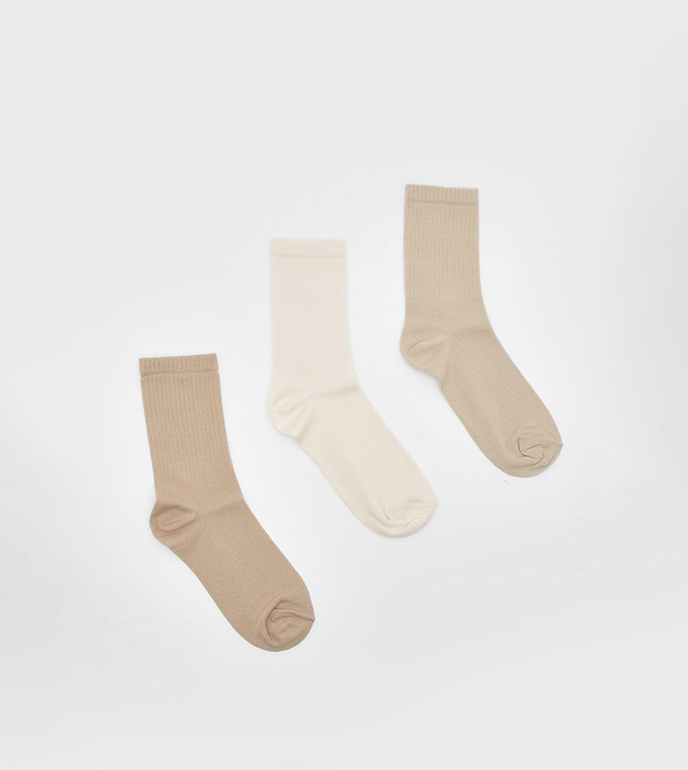 Pack of 3 Tonal Crew Socks
