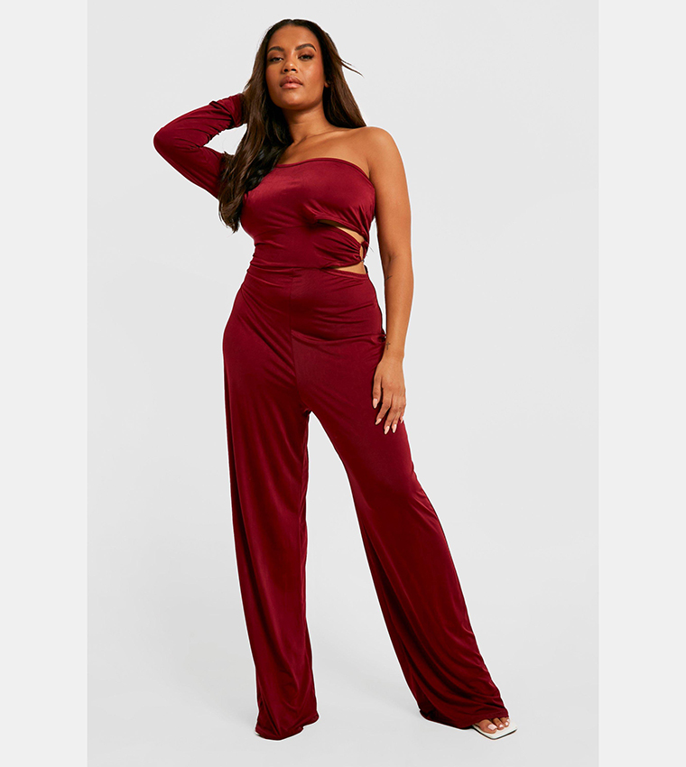 Buy Boohoo O Ring Slinky Jumpsuit In Red 6thStreet Qatar