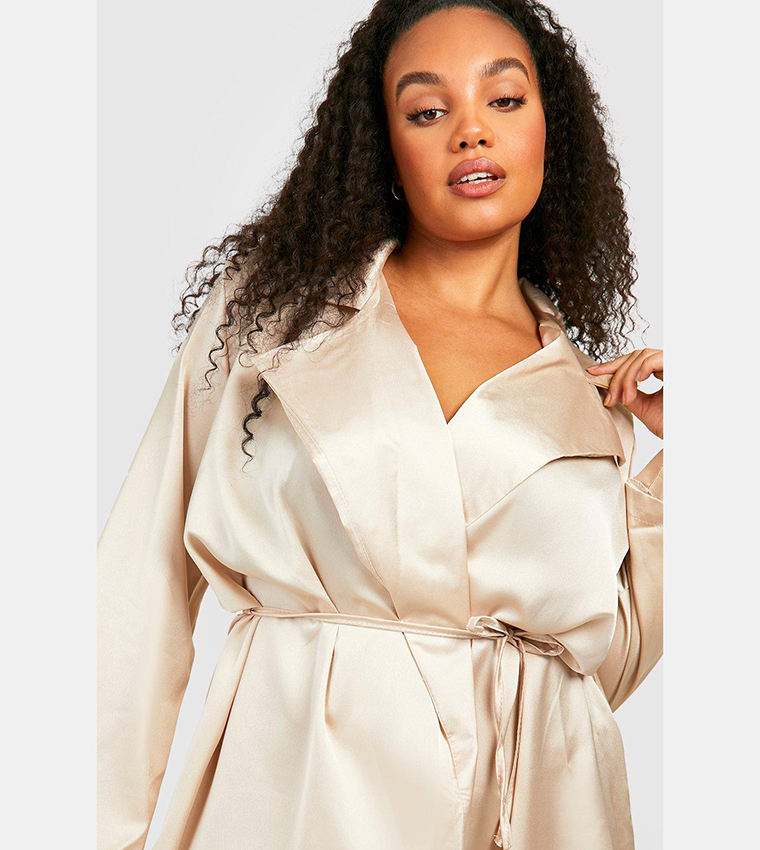 beige belted blazer dress Signature Oversized Belted Blazer Dress | Caramel Tan main image 0