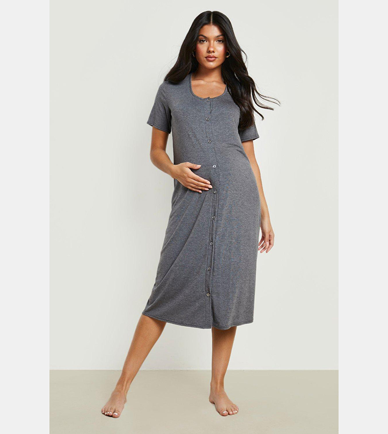 Button front maternity clearance nightdress