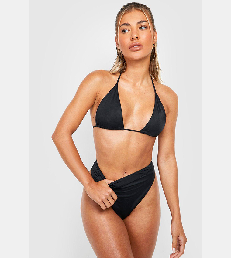 Women's Highwaisted Seam Detail Bikini Briefs
