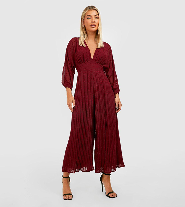 Flutter Sleeve Wrap Culotte Jumpsuit