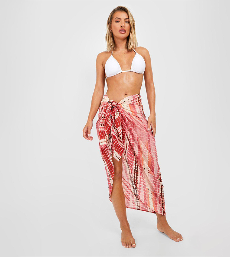 Zebra Tie Knot Maxi Beach Sarong