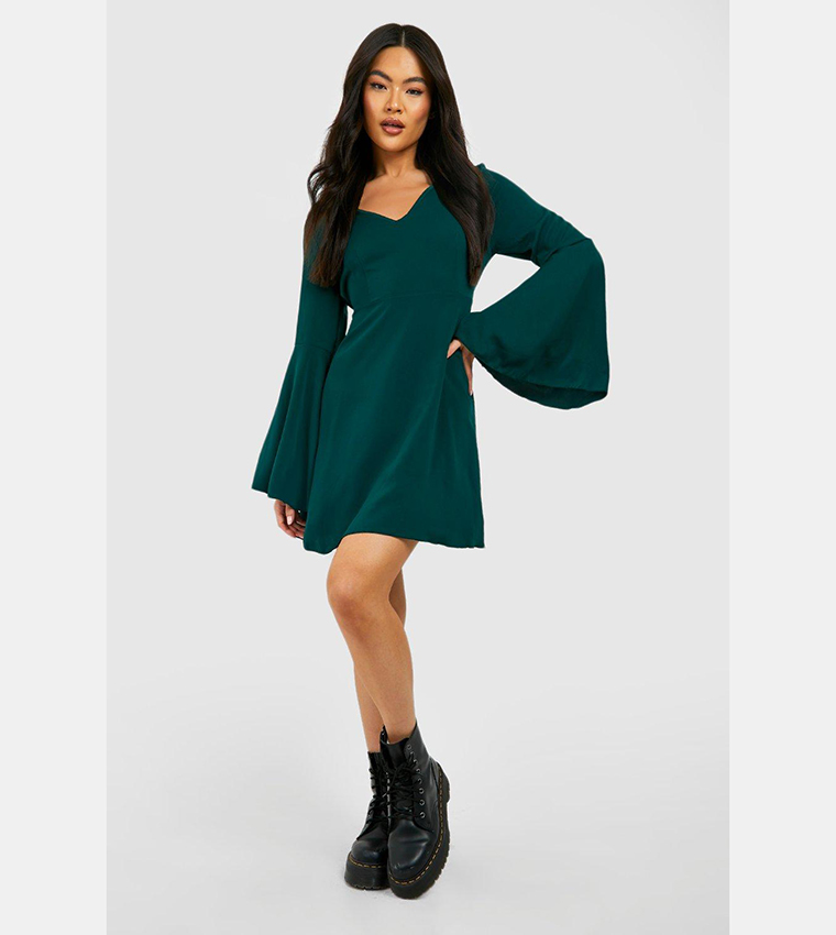 slim fit dress slacks Women's All Season Long Dress, Green main image 0