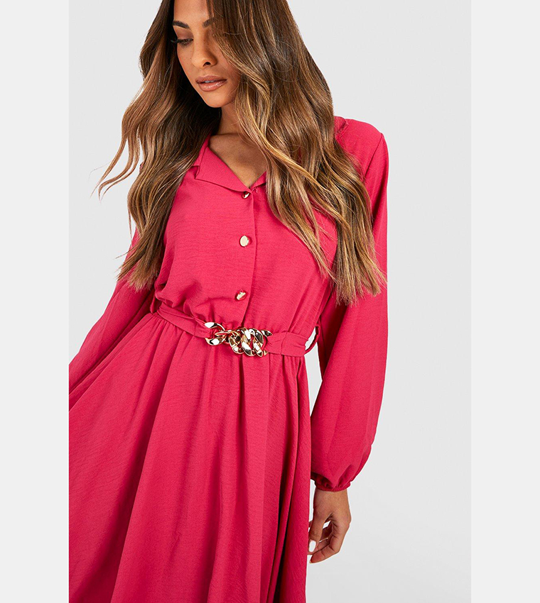 boohoo chain print shirt dress boohoo chain print shirt dress