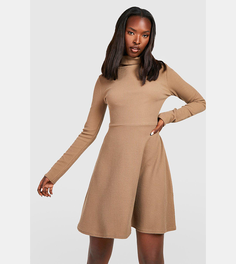 Roll neck cheap skater dress