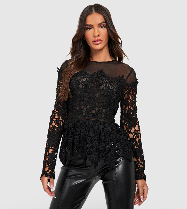 Premium Lace Occasion Peplum Top