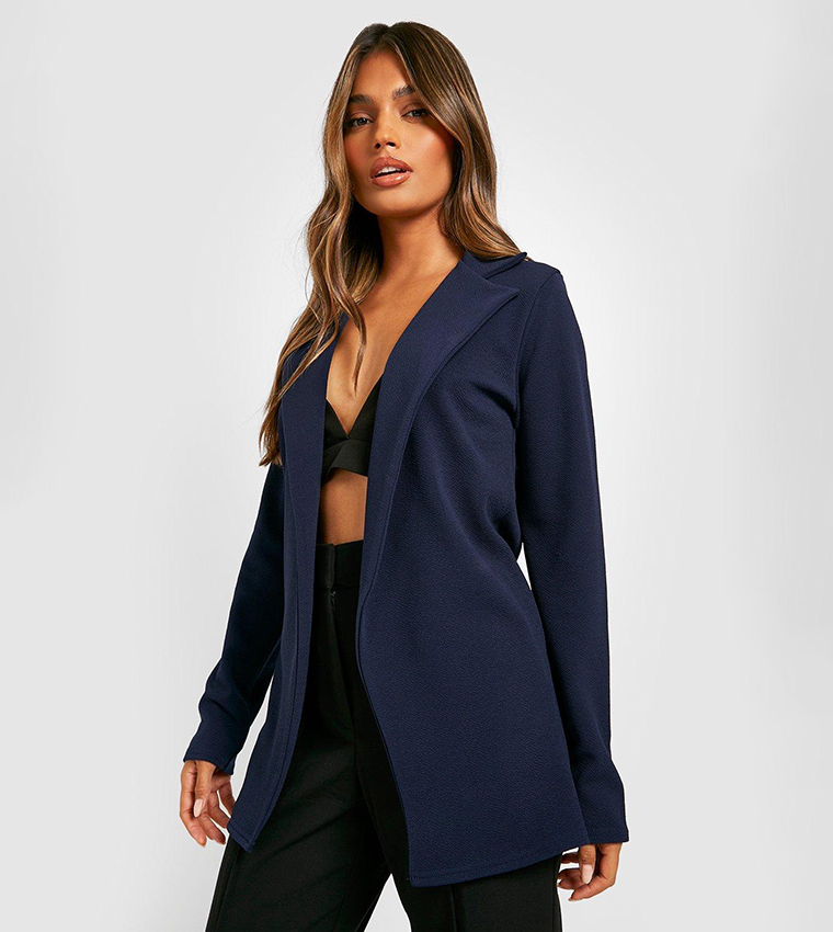 Fitted longline blazer hotsell