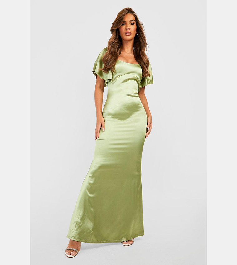 green emerald velvet dress Stunning Sage Green Bridesmaid Dress