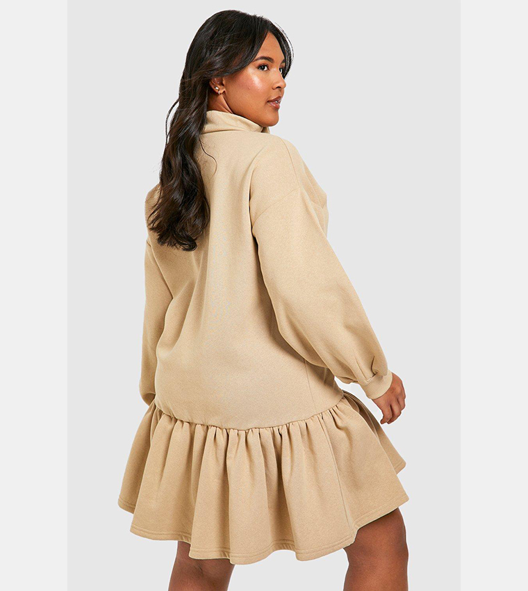 Frill hem best sale sweater dress