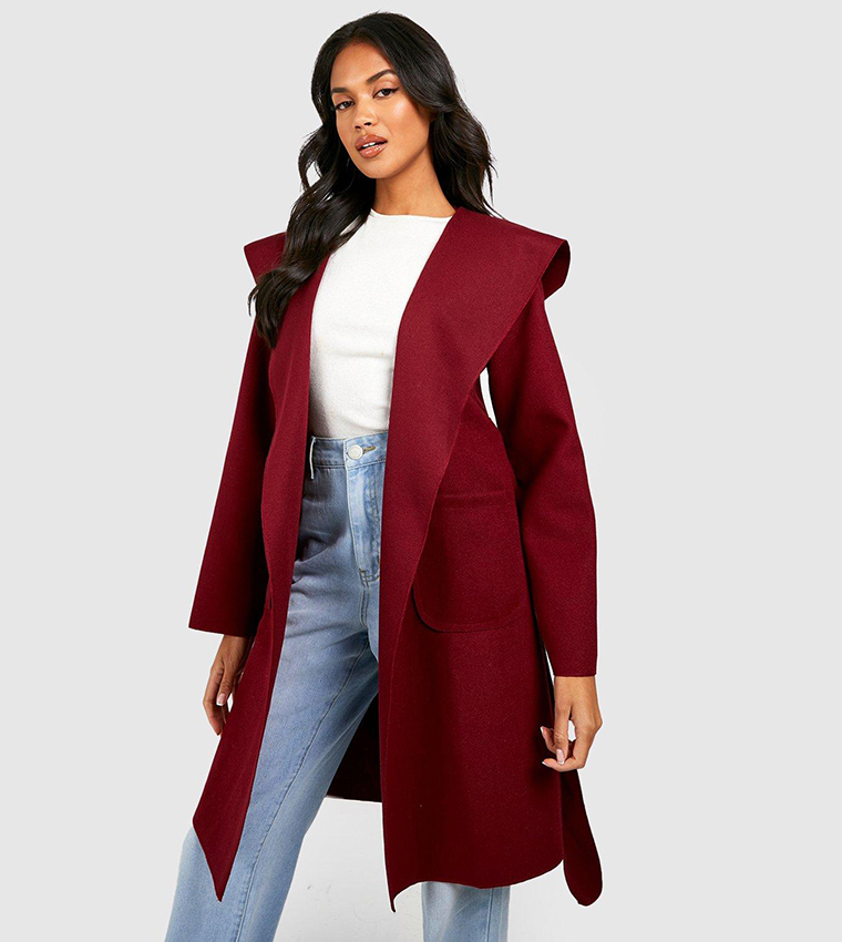 Womens wool look on sale coat