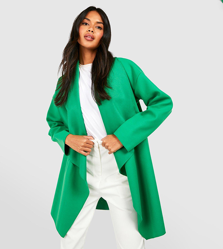 Green hotsell waterfall coat