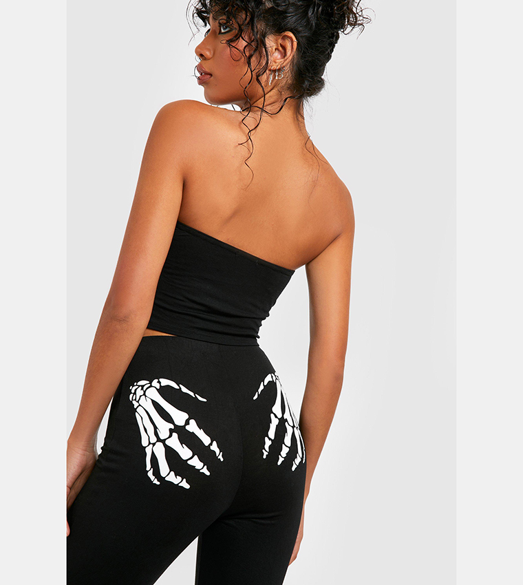 High waisted skeleton clearance leggings