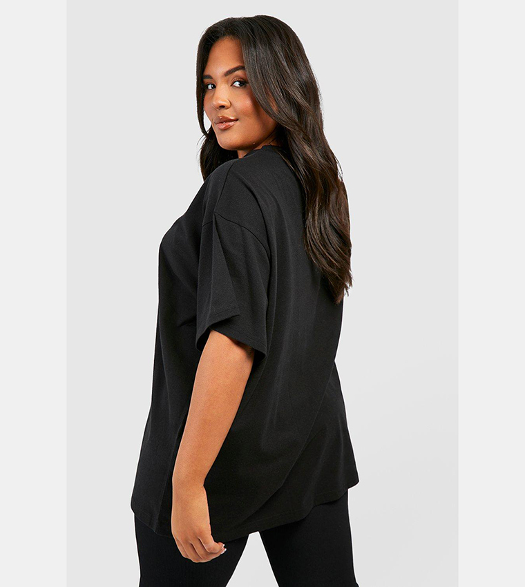 Super Oversized Crew Neck Basic Cotton T-Shirt