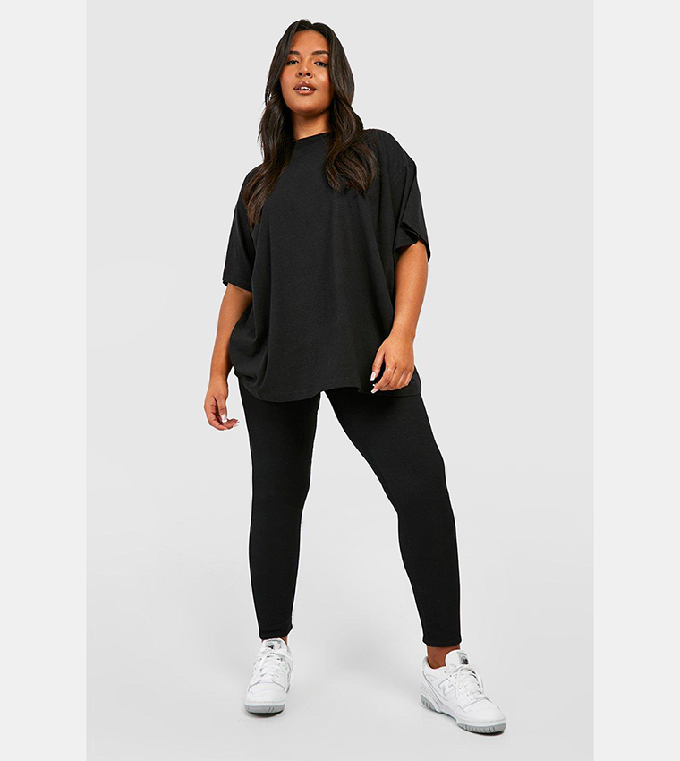 Super Oversized Crew Neck Basic Cotton T-Shirt