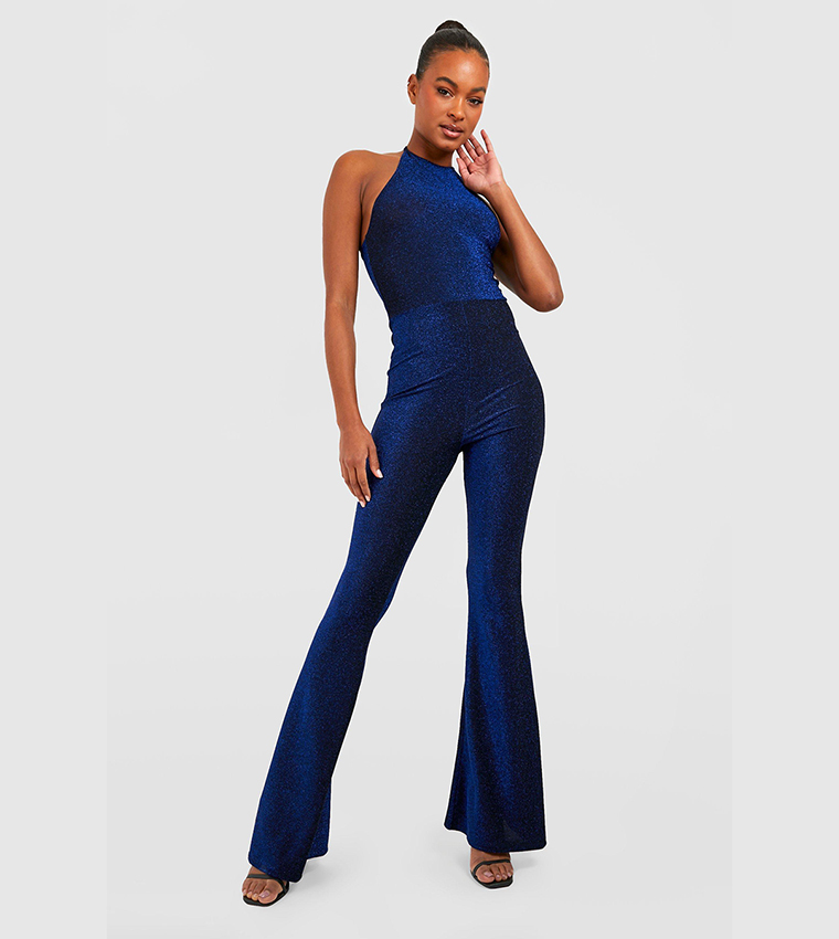 Flare Jumpsuit Boohoo Tall Glitter Jumpsuit Boohoo Sequin
