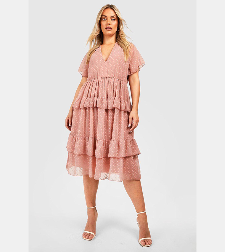 Anaya With Love Robe Longue Femme – Maxi Robe Col V Manches Courtes Anges à Volants Étagés, Idéale Invitée Mariage, Soirée, Prom, Cérémonie (Sage Green)