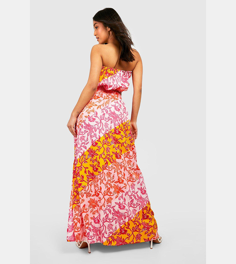 Floral bandeau and 2025 maxi skirt co-ord set