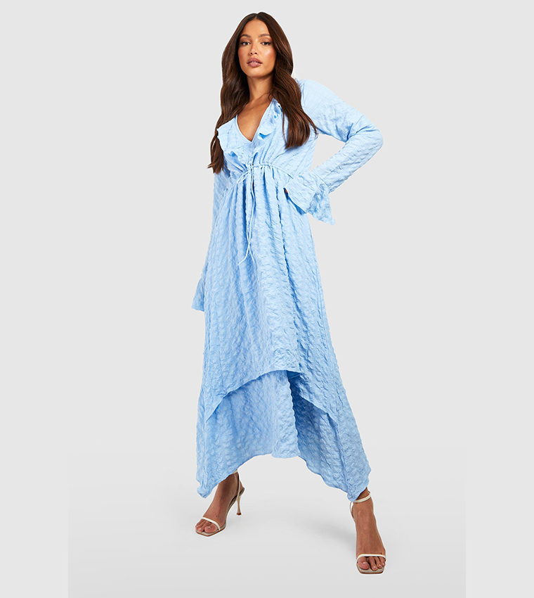 boohoo boho dresses Oasis Women's Flare Sleeve Boho Stretch Lace Fishtail Wedding Dress in Ivory | Size: 6