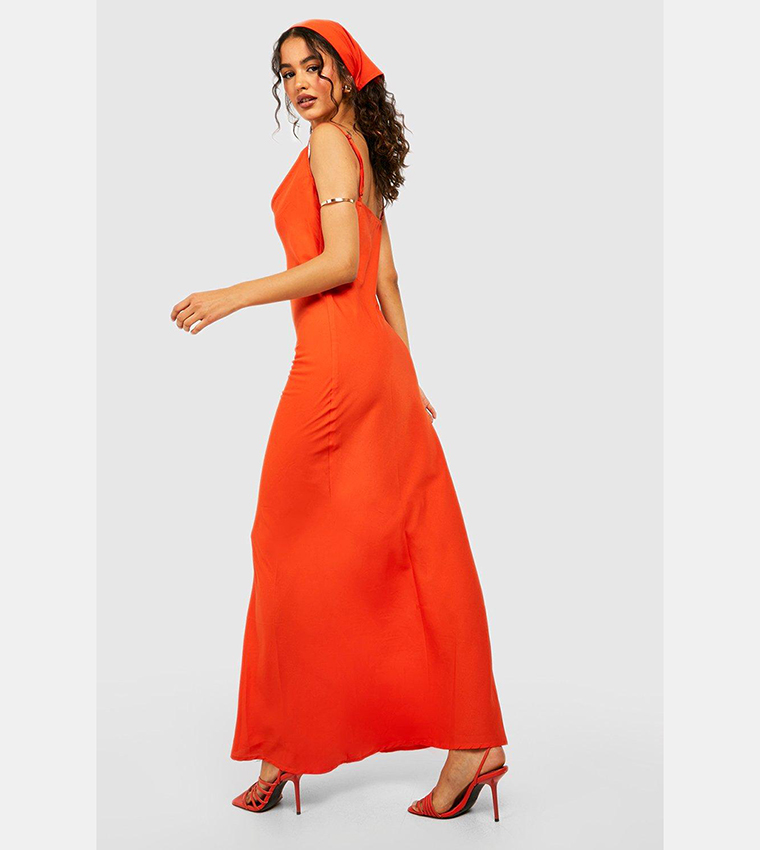 Orange on sale slip dress